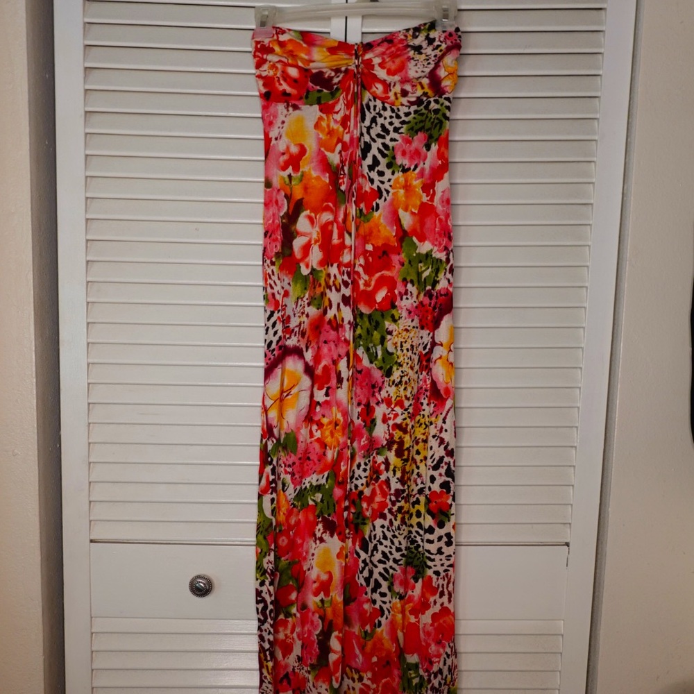 2000s Y2K mixed print body central boutique dress size-unknown my guess is XS